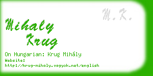 mihaly krug business card